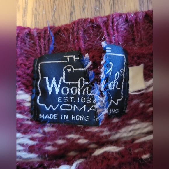 Womens Vintage Woolrich 100% Wool Sweater Large Made in Hong Kong D13 - Picture 5 of 8